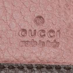 Pre Owned Gucci Taupe Leather Swing Continental Wallet