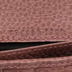 Pre Owned Gucci Taupe Leather Swing Continental Wallet