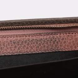 Pre Owned Gucci Taupe Leather Swing Continental Wallet