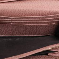 Pre Owned Gucci Taupe Leather Swing Continental Wallet