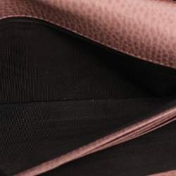 Pre Owned Gucci Taupe Leather Swing Continental Wallet