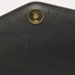 مملوكة مسبقًا حقيبة كلتش غوتشي بورداي جلد أسود راجا