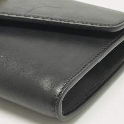 مملوكة مسبقًا حقيبة كلتش غوتشي بورداي جلد أسود راجا