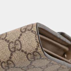 Pre Owned Gucci Beige GG Supreme Dionysus Chain Wallet