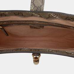 Pre Owned Gucci Brown Balenciaga The Hacker Project Small GG Supreme Web Jackie 1961
