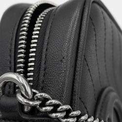 Pre Owned Gucci Blondie Chain shoulder Black Leather