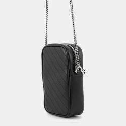 Pre Owned Gucci Blondie Chain shoulder Black Leather