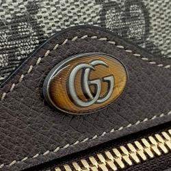 Pre Owned Gucci Brown Coated Canvas and Leather Ophidia GG Supreme Belt Bag