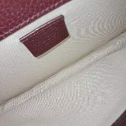 Pre Owned Gucci Burgundy Leather Dionysus Chain Shoulder Bag