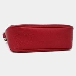 Pre Owned Gucci Red Leather Disco Bag