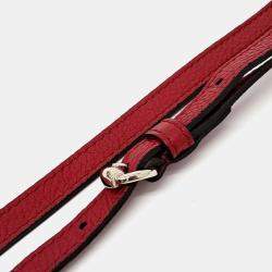 Pre Owned Gucci Red Leather Disco Bag