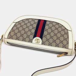 Pre Owned Gucci Beige Cream PVC Ophidia Supreme Shoulder Bag