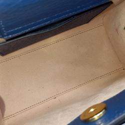 Pre Owned Gucci Blue Leather Diana Tote and Shoulder Bag