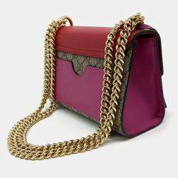 Pre Owned Gucci Multicolor Canvas and Leather Supreme Shoulder Bag