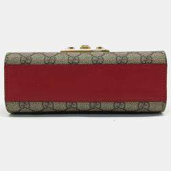 Pre Owned Gucci Multicolor Canvas and Leather Supreme Shoulder Bag