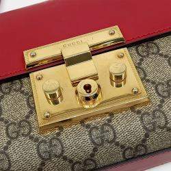 Pre Owned Gucci Multicolor Canvas and Leather Supreme Shoulder Bag