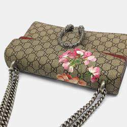 Pre Owned Gucci Beige Coated Canvas Dionysus Bloom Chain Shoulder Bag