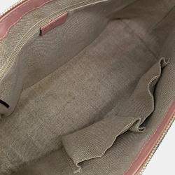 Pre Owned Gucci Pink Leather Micro Cimaline Tote and Shoulder Bag
