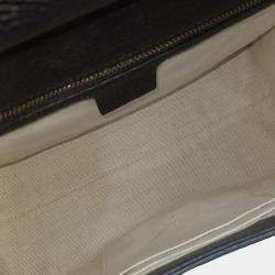 Pre Owned Gucci Black Leather GG Marmont Tote and Shoulder Bag