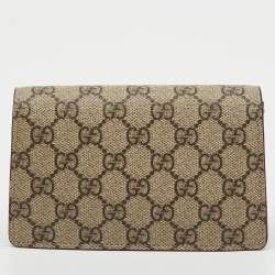 Pre Owned Gucci Beige/Brown GG Supreme Canvas and Suede Super Mini Dionysus Shoulder Bag