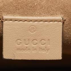 Pre Owned Gucci Beige/Ebony GG Supreme Canvas and Suede Medium Dionysus Shoulder Bag