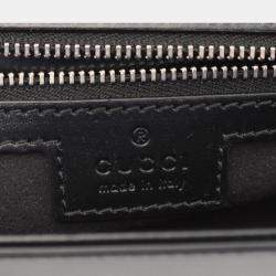 Pre Owned حقيبة غوتشي ساتشل غي جي جلد صغيرة سوداء