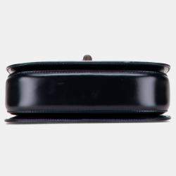 Pre Owned Gucci Black Calfskin Bamboo Night