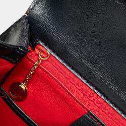 Pre Owned Gucci Black Calfskin Bamboo Night