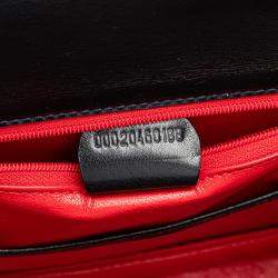 Pre Owned Gucci Black Calfskin Bamboo Night
