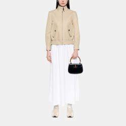 Pre Owned Gucci Black Calfskin Bamboo Night