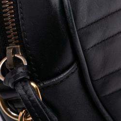 Pre Owned Gucci Black Small GG Marmont Matelasse Leather Crossbody