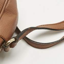 Pre Owned Gucci Brown Leather Soho Disco Camera Crossbody Bag