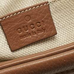 Pre Owned Gucci Brown Leather Soho Disco Camera Crossbody Bag
