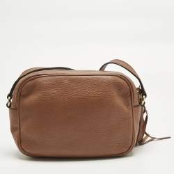 Pre Owned Gucci Brown Leather Soho Disco Camera Crossbody Bag