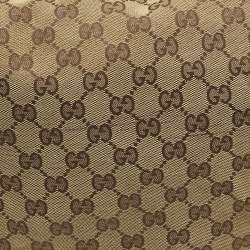 Pre Owned Gucci Beige/Brown GG Canvas and Leather Pelham Hobo