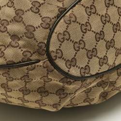 Pre Owned Gucci Beige/Brown GG Canvas and Leather Pelham Hobo