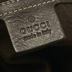 Pre Owned Gucci Beige/Brown GG Canvas and Leather Pelham Hobo