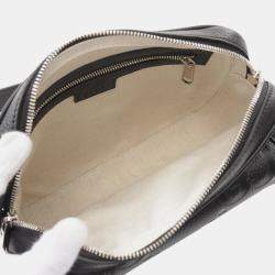 Pre Owned Gucci Black Small Jumbo GG Embossed Leather Crossbody