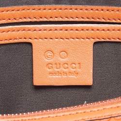 Pre Owned Gucci Orange Guccissima Leather Medium Joy Boston Bag