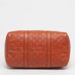 Pre Owned Gucci Orange Guccissima Leather Medium Joy Boston Bag