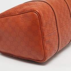 Pre Owned Gucci Orange Guccissima Leather Medium Joy Boston Bag