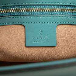 Pre Owned Gucci Blue Medium Calfskin Jackie 1961 Tote