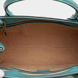Pre Owned Gucci Blue Medium Calfskin Jackie 1961 Tote