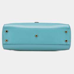 Pre Owned Gucci Blue Medium Calfskin Jackie 1961 Tote