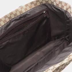 Pre Owned Gucci Brown GG Canvas Maxi Tote