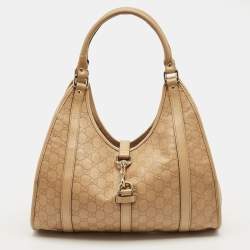 Pre Owned Gucci Beige Guccissima Leather Bardot Joy Tote