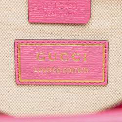 Pre Owned Gucci Beige Pink White Limited Edition Small Calfskin Floral Print Dionysus Shoulder Bag