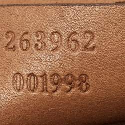 Pre Owned Gucci Brown Perforated Leather Malika Studded Clutch