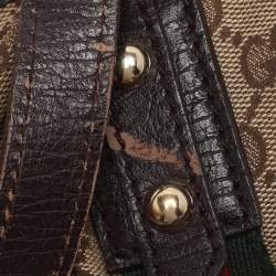 Pre Owned Gucci Beige/Brown GG Canvas and Leather Jolicoeur Tote