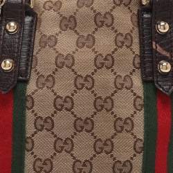 Pre Owned Gucci Beige/Brown GG Canvas and Leather Jolicoeur Tote